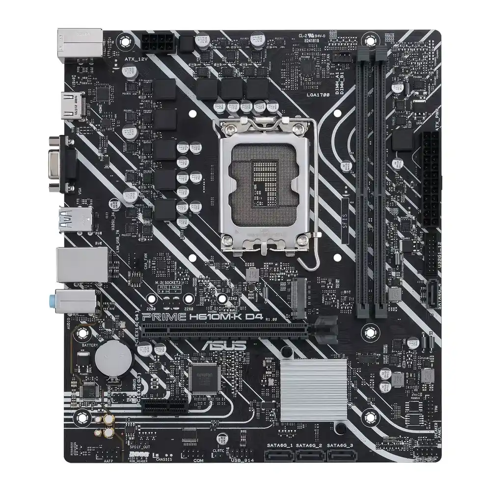 ASUS Intel H610 PRIME H610M-K D4 Micro-ATX Motherboard